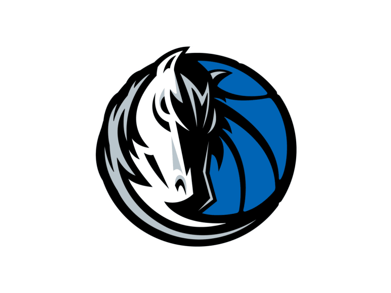 Dallas Mavericks logo against white background.