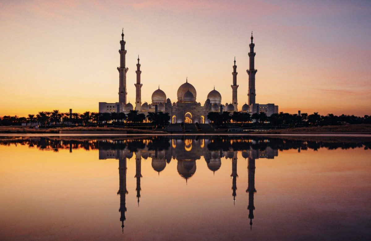 The Sheikh Zayed Grand Mosque in Abu Dhabi