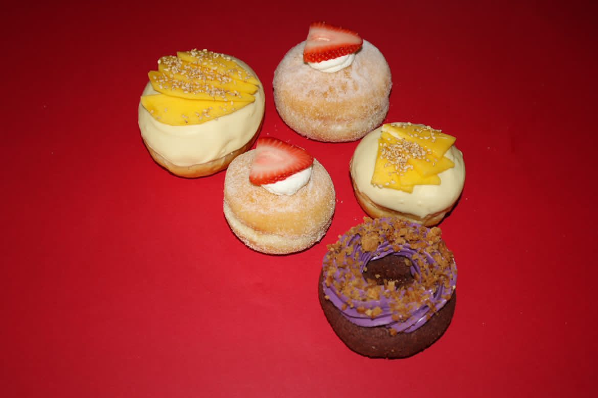a variety of donuts