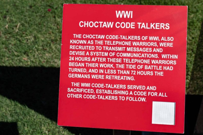 During World War I, 19 Native American soldiers became part of the Choctaw Code Talkers under the 36th Infantry Division organized at Texas’s Camp Bowie.